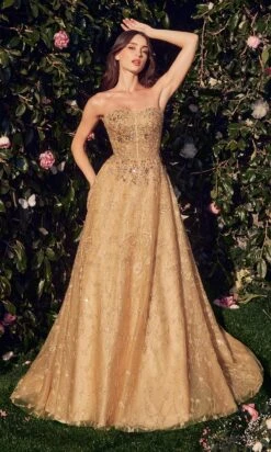 Andrea And Leo Long Formal Dress MA104 -SIMPLY DRESS SALE MA104 GOLD 1 long prom dresses