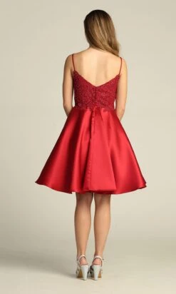 Chicas Short Party Dress Xr6008 -SIMPLY DRESS SALE XR6008BURGUNDY 3