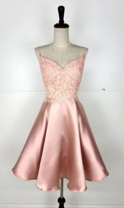 Chicas Short Party Dress Xr6008 -SIMPLY DRESS SALE XR6008ROSEPINK 2