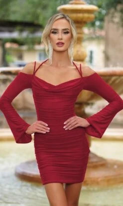 Zoe By Velvi Ruched Tight Party Dress -SIMPLY DRESS SALE Zoe 3