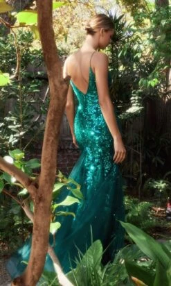 Andrea & Leo Long Formal Dress A1118 -SIMPLY DRESS SALE a1118 emerald 1