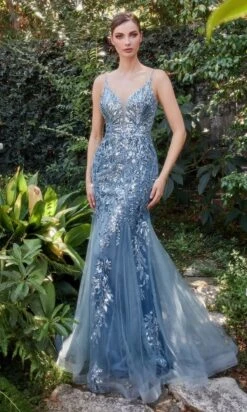 Andrea & Leo Long Formal Dress A1118 -SIMPLY DRESS SALE a1118 smokyblue