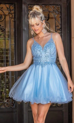 Babydoll Short Prom Dress With Rolled Hemline