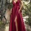 Long Formal Dress BD105 By Ladivine -SIMPLY DRESS SALE bd105 burgundy