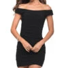 La Femme Off-Shoulder Sexy Short Cocktail Dress -SIMPLY DRESS SALE black dress LF 21 30115 a