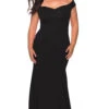 Plus-Size La Femme Off-the-Shoulder Formal Dress -SIMPLY DRESS SALE black dress LF 21 P28963 a