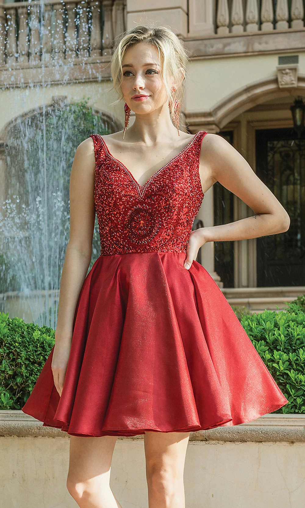 Short Prom Dress With Sequin-Embellished Bodice 6 Short Prom Dress With Sequin-Embellished Bodice - Image 4