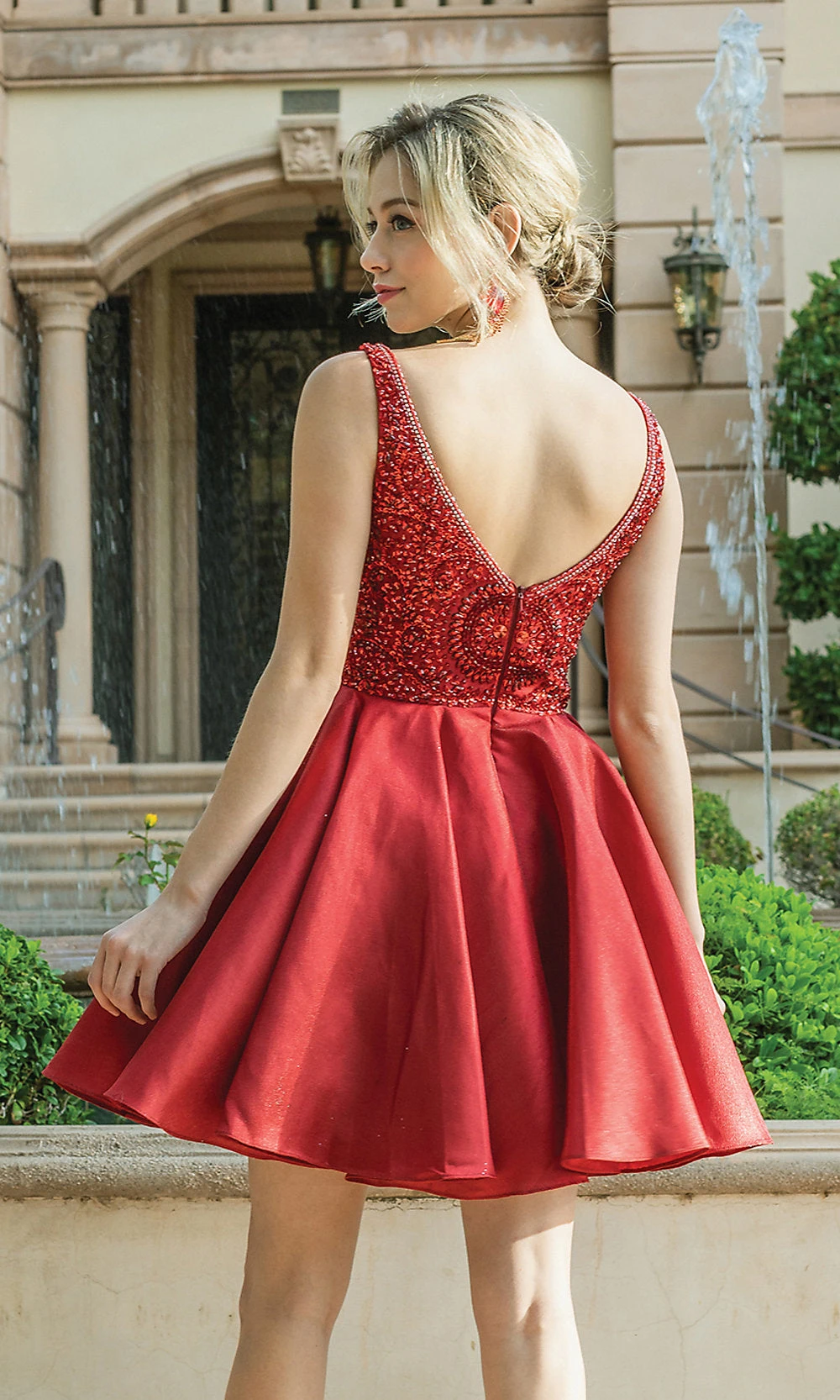 Short Prom Dress With Sequin-Embellished Bodice 7 Short Prom Dress With Sequin-Embellished Bodice - Image 5