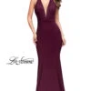 La Femme Strappy Burgundy Red Long Formal Dress -SIMPLY DRESS SALE burgundy dress LF 25503 a