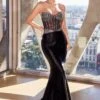 Formal Long Dress Cc4004 By Ladivine -SIMPLY DRESS SALE cc4004 black 1