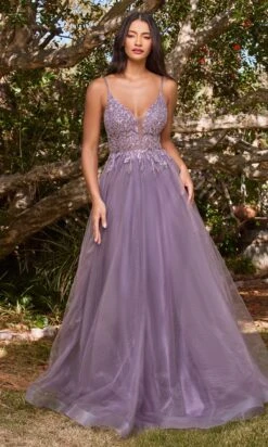 Ladivine Long Formal Dress CD0154 -SIMPLY DRESS SALE cd0154 englishviolet