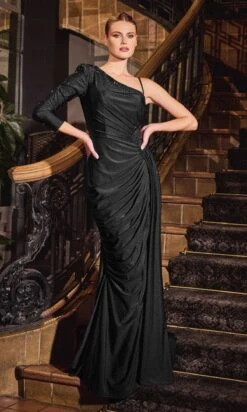 Ladivine Long Formal Dress CD787 -SIMPLY DRESS SALE cd787 black