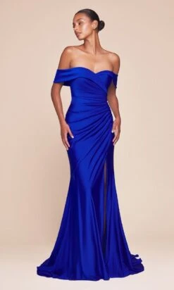Ladivine Long Formal Dress CD790 -SIMPLY DRESS SALE cd790 royal front
