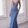 Long Formal Dress CD845 By Ladivine -SIMPLY DRESS SALE cd845 blue 2