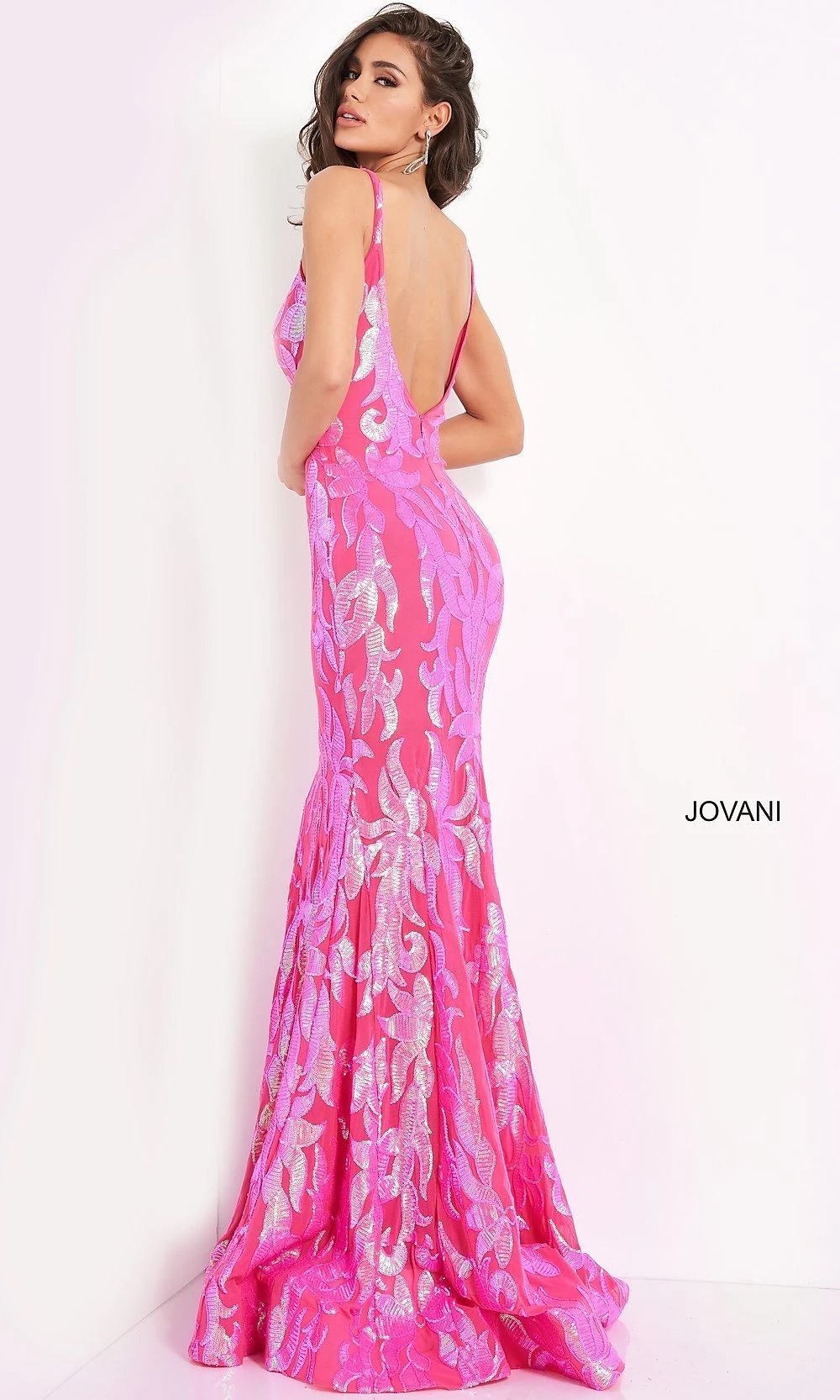 Jovani Long Sexy Sequin Mermaid Formal Prom Dress 4 Jovani Long Sexy Sequin Mermaid Formal Prom Dress - Image 2