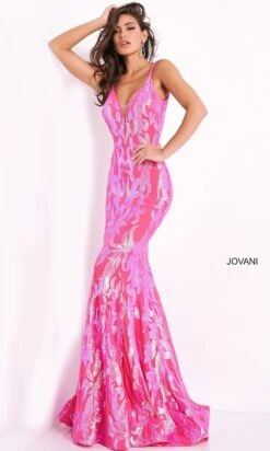Jovani Long Sexy Sequin Mermaid Formal Prom Dress 16 Jovani Long Sexy Sequin Mermaid Formal Prom Dress -SIMPLY DRESS SALE hot pink dress JO 21 3263 c