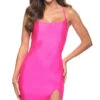 Hot Pink Short Backless La Femme Homecoming Dress