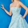 Strapless Short Jovani Party Dress With Pockets -SIMPLY DRESS SALE multi dress JO 22 07965 a