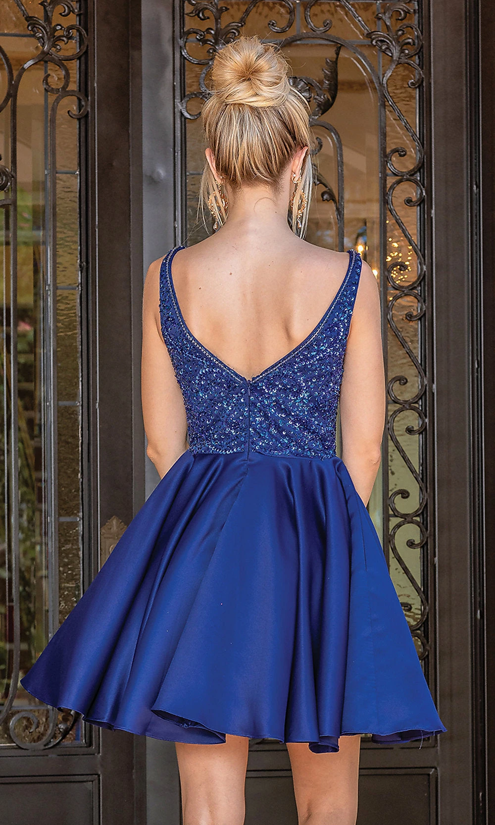 Short Prom Dress With Sequin-Embellished Bodice 4 Short Prom Dress With Sequin-Embellished Bodice - Image 2