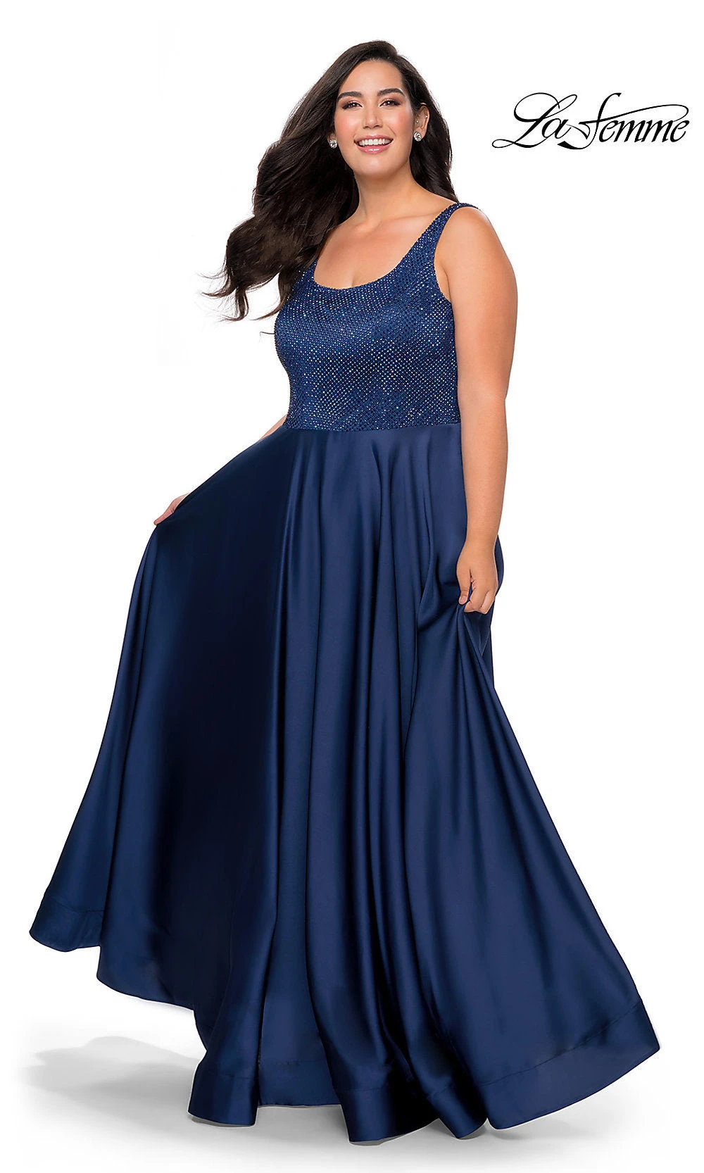 Long La Femme Plus-Size Prom Dress With Pockets 3 Long La Femme Plus-Size Prom Dress With Pockets