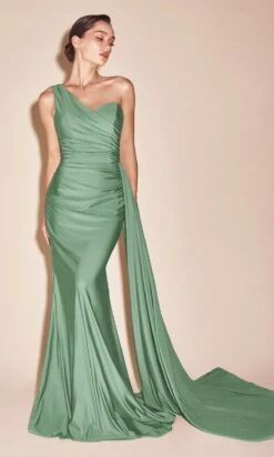 Formal Long Dress PT004 By Ladivine -SIMPLY DRESS SALE pt004 dark sage front