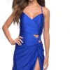 La Femme Corset-Back Short Tight Blue Party Dress -SIMPLY DRESS SALE royal blue dress LF 22 30971 a