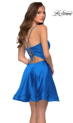 La Femme Short Satin Semi-Formal Dress With Corset 18 La Femme Short Satin Semi-Formal Dress With Corset -SIMPLY DRESS SALE royal blue homecoming dress 9 29242