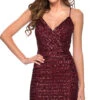 Le Femme Short Sequin Cocktail Party Dress -SIMPLY DRESS SALE wine dress LF 29171 a